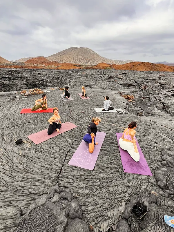 Yoga volcanic landscapes
